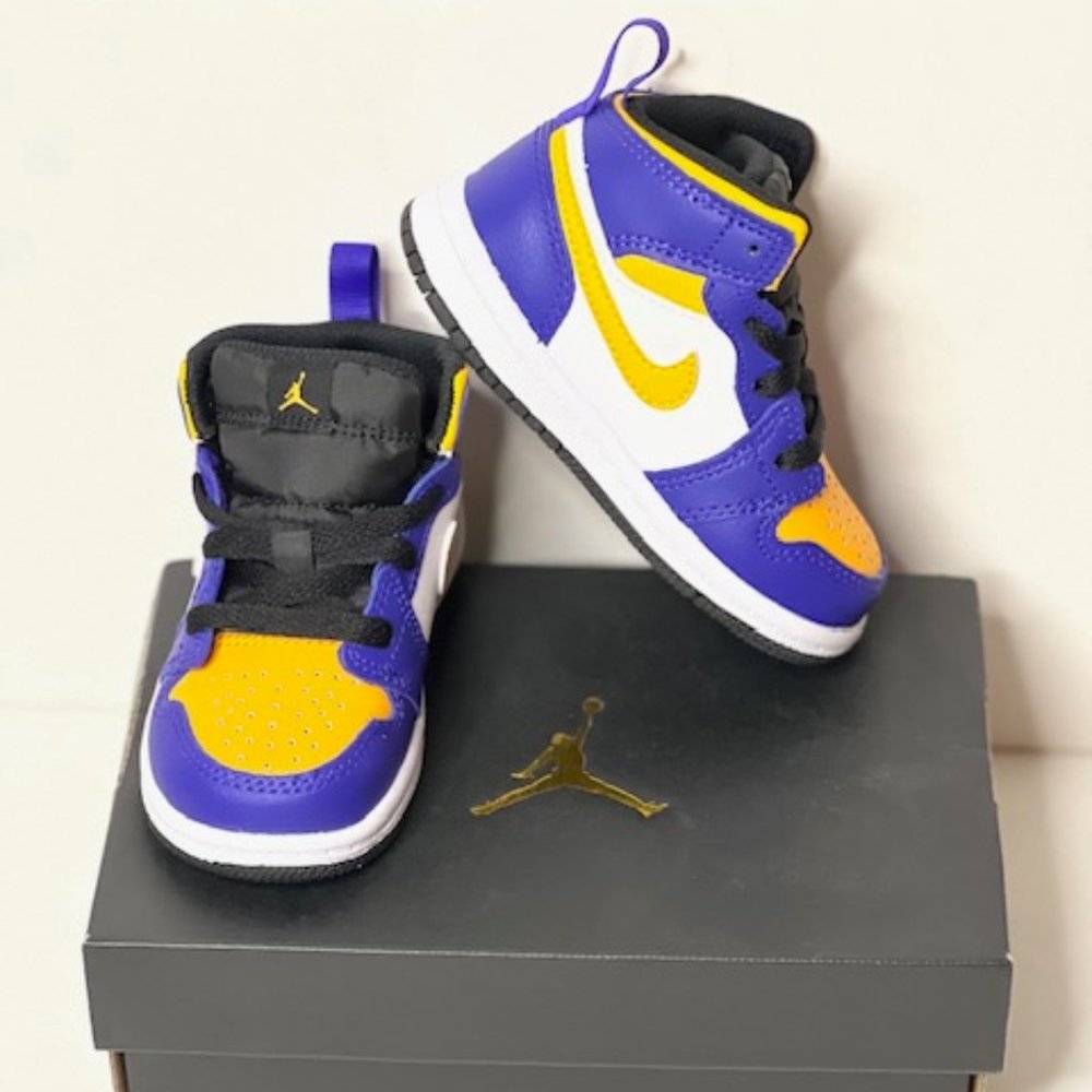 NIKE JORDAN 1 MID SNEAKERS - SIZE 6C (BABY/TODDLER)